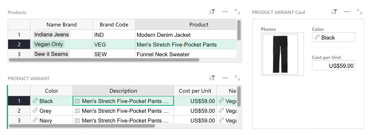 Adding suppliers screenshot within the Grist Inventory Tracking Spreadsheet template.