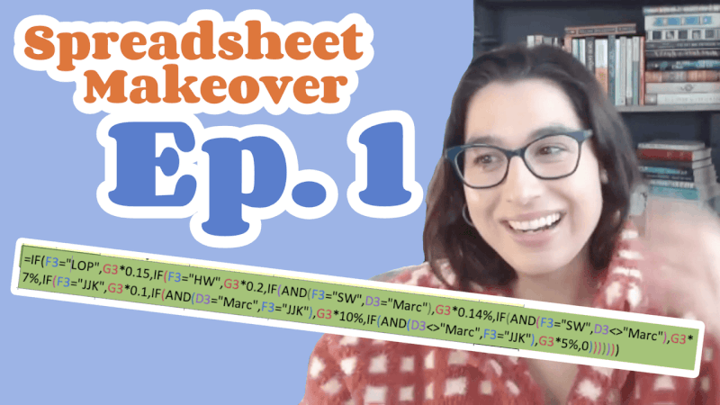Spreadsheet makeover