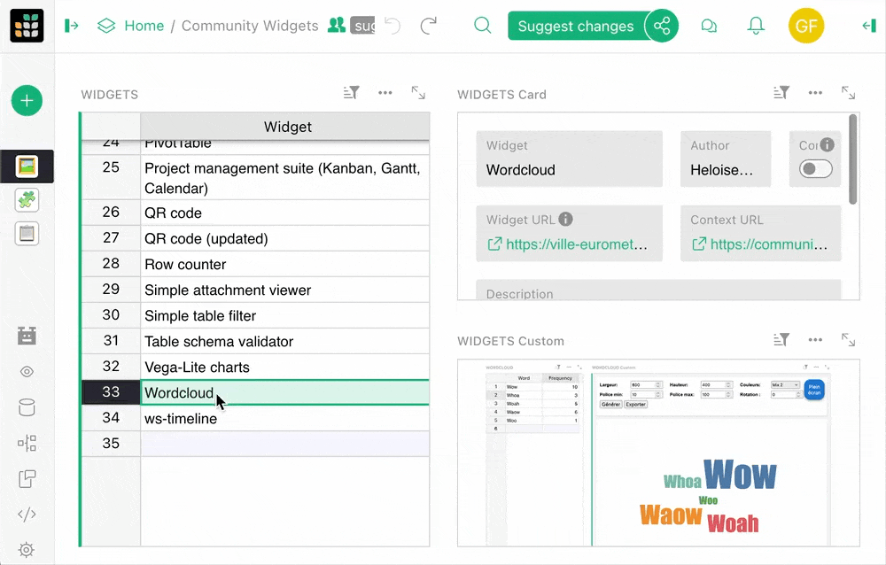Basic suggestions workflow.