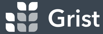 Grist secondary logo: white and gray icon with white Grist wordmark on a dark navy bar
